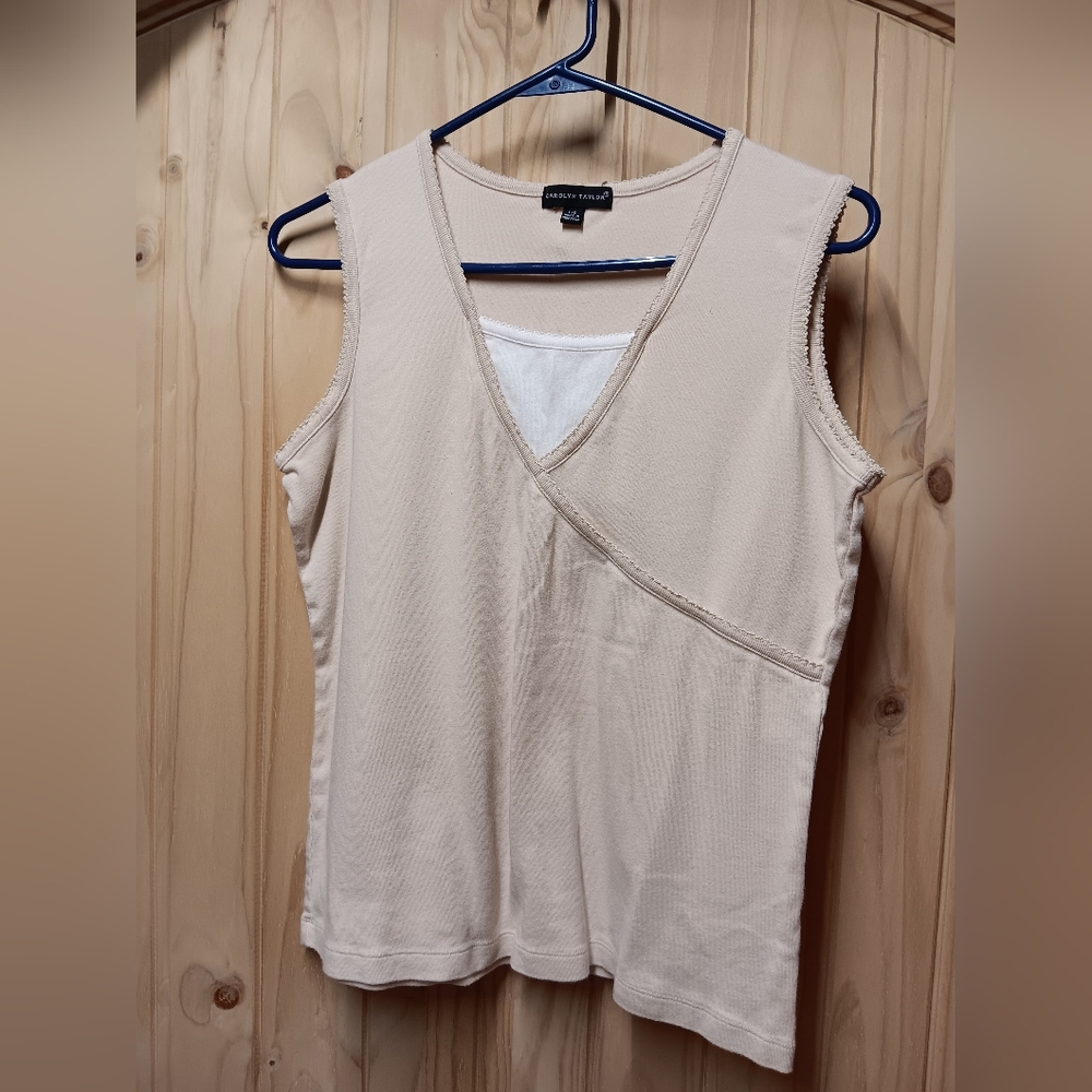 Carolyn Taylor V-Neck Tank Top EUC